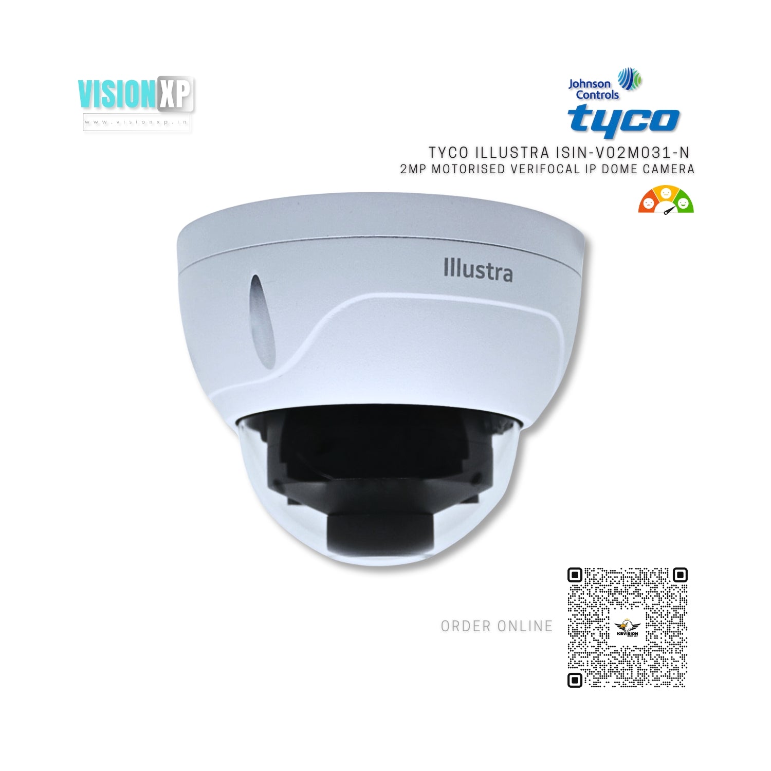 Tyco Illustra ISIN-V02M031-N Standard 2MP Motorized IP IR Dome Camera Tyco Illustra ISIN-V02M031-N Standard 2MP Motorized IP IR Dome Camera